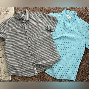 Original Penguin shirts, stripe and blu with flamingos. Size large